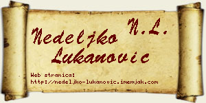 Nedeljko Lukanović vizit kartica